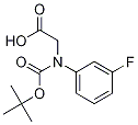 2-[(叔丁氧羰基)氨基]-2-(3-氟苯基)乙酸结构式