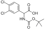 2-(BOC-氨基)-2-(3,4-二氯苯基)乙酸结构式