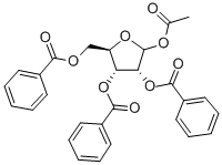 Structure of 1-O-ACETYL-2,3,5-TRI-O-BENZOYL-D-RIBOFURANOSE