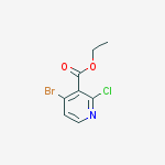 Ethyl 4-bromo-2-chloronicotinate结构式
