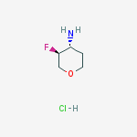 Structure of (3S,4R)-3-Fluorooxan-4-amine hydrochloride