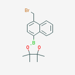 Structure of 4-(Bromomethyl)naphthalene-1-boronic acid, pinacol ester
