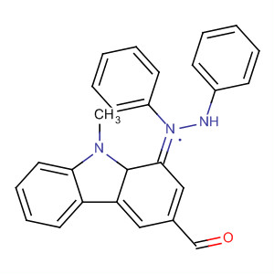 Structure of 9H-Carbazole-3-carboxaldehyde, 9-methyl-, diphenylhydrazone, (E)-