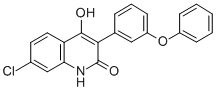 7-氯-4-羟基-3-(3-苯氧基)苯基-2(1H)-喹啉 的化学结构式