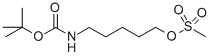 Structure of METHANESULFONIC ACID 5-BOC-AMINO-PENTYL ESTER