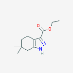 Structure of 6,6-Dimethyl-4,5,6,7-tetrahydro-1H-indazole-3-carboxylic acid ethyl ester