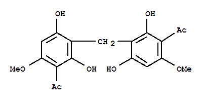 Structure of 3,3'-Diacetyl-4,4'-dimethoxy-2,2',6,6'-tetrahydroxydiphenylmethane