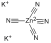 Structure of POTASSIUM ZINC CYANIDE