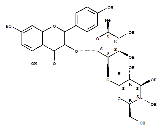 Structure of kaempferol-3-O-glucosyl(1-2)rhamnoside
