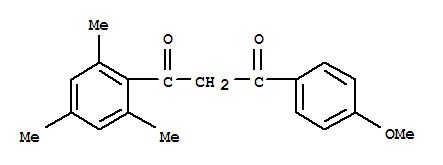 1-(4-甲氧基苯基)-3-(2,4,6-三甲基苯基)-1,3-丙二酮结构式