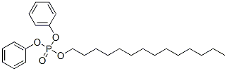Structure of Phosphoric acid, diphenyl tetradecyl ester