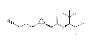 Structure of L-VALINE, 3-METHYL-N-[[[(1R,2R)-2-(4-PENTYN-1-YL)CYCLOPROPYL]OXY]CARBONYL]-
