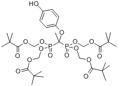 Structure of 1-[(4-HYDROXYPHENOXY)ETHYLIDENE]BIS[PHOSPHINYLIDYNEBIS(OXYMETHYLENE)]-2,2-DIMETHYLPROPANOATE
