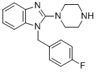 Structure of 1-(4-FLUORO-BENZYL)-2-PIPERAZIN-1-YL-1H-BENZOIMIDAZOLE
