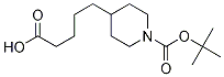 4-(4-Carboxy-butyl)-piperidine-1-carboxylic acid tert-butyl ester结构式