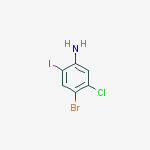 Structure of 4-bromo-5-chloro-2-iodoaniline