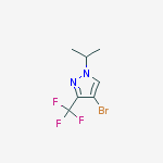 Structure of 4-Bromo-1-isopropyl-3-(trifluoromethyl)pyrazole