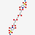 Structure of Disodium;1-[4-[2-[4-(2,5-dioxo-3-sulfonatopyrrolidin-1-yl)oxy-4-oxobutanoyl]oxyethoxy]-4-oxobutanoyl]oxy-2,5-dioxopyrrolidine-3-sulfonate