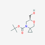 Structure of TERT-BUTYL (6R)-6-(HYDROXYMETHYL)-7-OXA-4-AZASPIRO[2.5]OCTANE-4-CARBOXYLATE