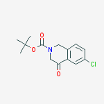 6-Chloro-4-oxo-3,4-dihydro-1H-isoquinoline-2-carboxylic acid tert-butyl ester结构式