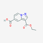 Pyrazolo[1,5-a]pyridine-3,5-dicarboxylic acid 3-ethyl ester结构式
