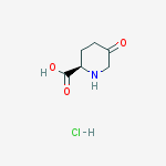 Structure of (2R)-5-Oxo-piperidine-2-carboxylic acid hydrochloride