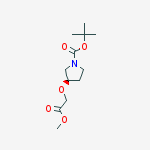 Structure of (R)-3-Methoxycarbonylmethoxy-pyrrolidine-1-carboxylic acid tert-butyl ester