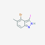 Structure of 4-Bromo-3-iodo-5-methyl-1H-indazole