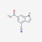 Structure of 4-Cyano-1H-indole-6-carboxylic acid