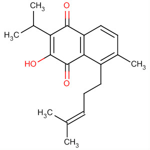Structure of 1,4-Naphthalenedione,3-hydroxy-6-methyl-2-(1-methylethyl)-5-(4-methyl-3-pentenyl)-
