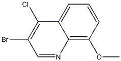 Structure of 3-bromo-4-chloro-8-methoxy-quinoline