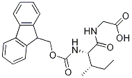 N-醛PHA-(9-芴基甲基OXY羰基)-L-异LEUCINYL-甘氨酸 (FMOC-L-异亮氨酰-甘氨酸)结构式