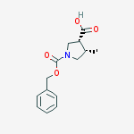 (3R,4S)-1-CBZ-4-甲基吡咯烷-3-甲酸结构式