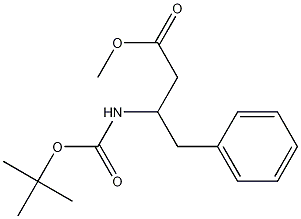 Structure of methyl 3-[(tert-butoxycarbonyl)amino]-4-phenylbutanoate