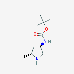 TERT-BUTYL (3R,5R)-5-METHYLPYRROLIDIN-3-YLCARBAMATE结构式