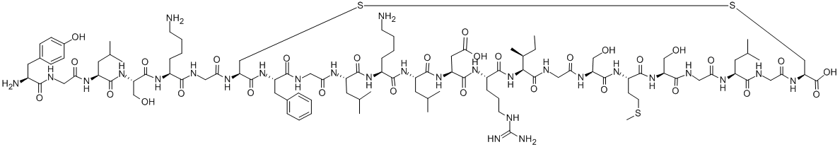 (TYR0)-C-TYPE NATRIURETIC PEPTIDE (32-53) (HUMAN, PORCINE, RAT)结构式