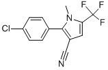 Structure of 2-(4-chlorophenyl)-1-methyl-5-(trifluoromethyl)-1H-pyrrole-3-carbonitrile