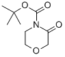 Structure of 4-MORPHOLINECARBOXYLIC ACID, 3-OXO-, 1,1-DIMETHYLETHYL ESTER