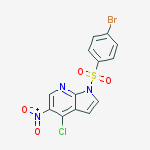 Structure of 1-((4-Bromophenyl)sulfonyl)-4-chloro-5-nitro-1H-pyrrolo[2,3-b]pyridine