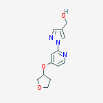 Structure of 1-[4-[(tetrahydro-3-furanyl)oxy]-2-pyridinyl]-1H-Pyrazole-4-methanol