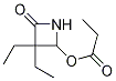 Structure of 3,3-diethyl-4-oxoazetidin-2-yl propionate