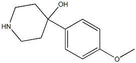 4-(4-甲氧基苯基)-4-羟基哌啶结构式