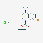 4-Amino-1-Boc-7-bromo-3,4-dihydro-2H-quinoline hydrochloride结构式