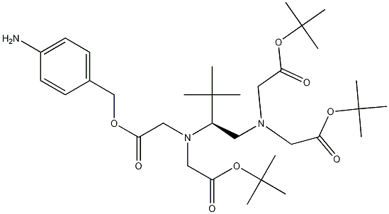 Structure of (S)-4-Aminobenzyl Ethylenediaminetetraacetic Acid Tetra(t-butyl) Ester