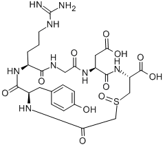 Structure of CYCLO(-D-TYR-ARG-GLY-ASP-CYS (CARBOXYMETHYL)-OH) SULFOXIDE