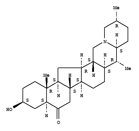 Structure of Benzo[7,8]fluoreno[2,1-b]quinolizine,cevan-6-one deriv.