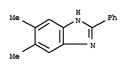Structure of 5,6-dimethyl-2-phenyl-1H-benzimidazole