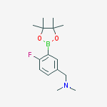 2-Fluoro-5-(dimethylaminomethyl)phenylboronic acid pinacol ester结构式