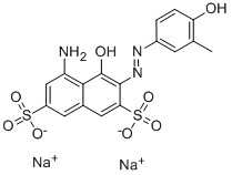 Structure of 8-AMINO-2-(4-HYDROXY-3-METHYLPHENYL)AZO-1-NAPHTHOL-3,6-DISULFONIC ACID DISODIUM SALT