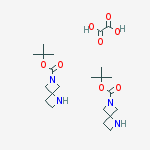 Structure of tert-Butyl 1,6-diazaspiro[3.3]heptane-6-carboxylate oxalate(2:1)